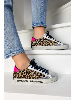Sneakers LOW TOP DISTRESSED Animalier - Crime London