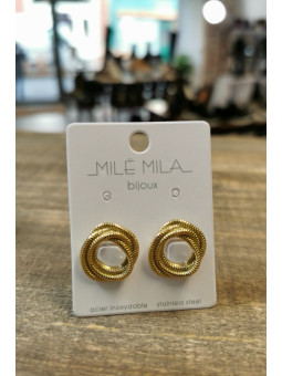 Boucles d'oreilles dorées Lilou - Mile Mila