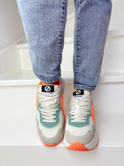 No Name - Sneakers CARTER JOGGER Dove/Orange