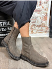 Aliwell - Bottines FLYNT Velours Fango Fourré