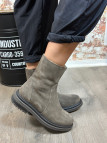 Aliwell - Bottines FLYNT Velours Fango Fourré