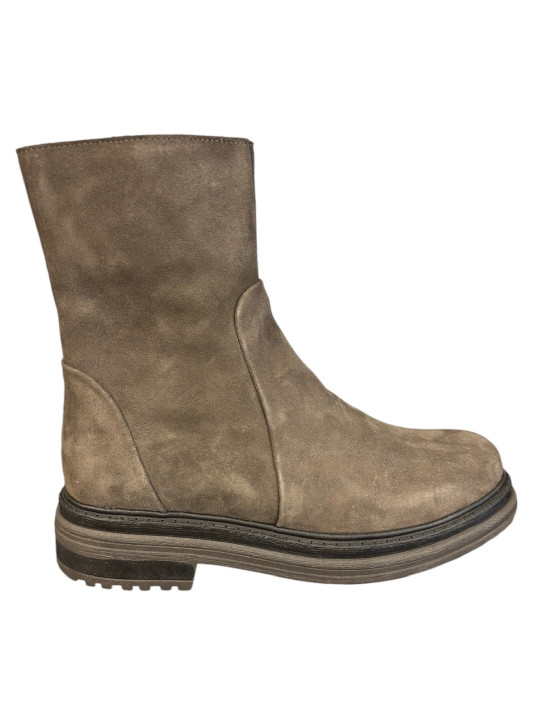 Aliwell - Bottines FLYNT Velours Fango Fourré