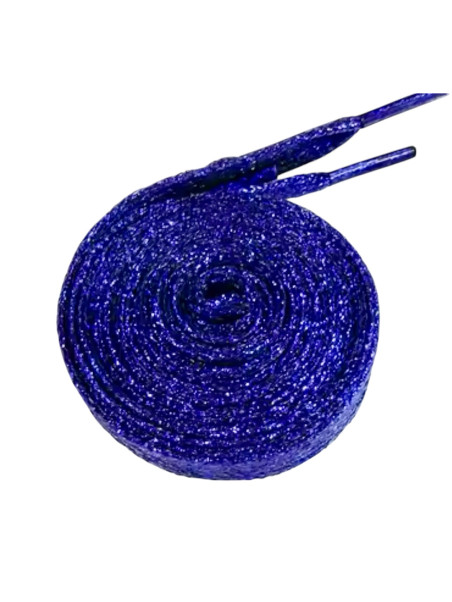 Lacets Paillettes Bleu - 110 cm