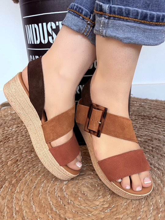 Eva Frutos - Sandales 5318 Camel /Noir