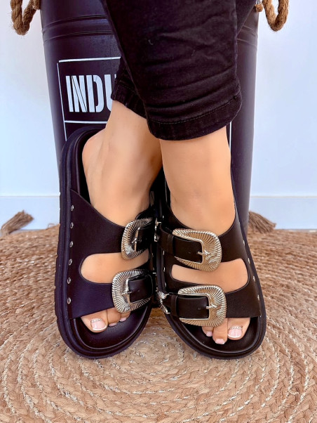 Steve Madden - Mules OUTCAST Noir