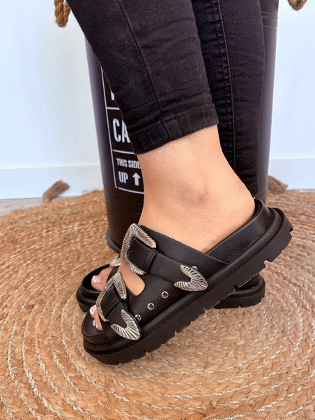 Steve Madden - Mules OUTCAST Noir