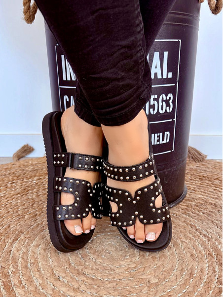 Steve Madden - Mules MISSILE Noir et clous