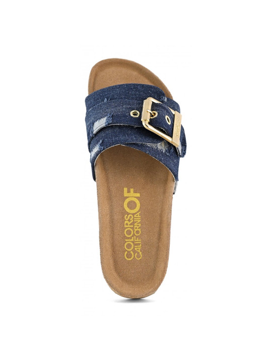 Colors Of California - Mules Denim Bleu