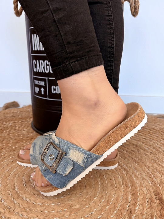 Colors Of California - Mules Denim Bleu Ciel