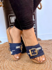 Colors Of California - Mules Denim Bleu