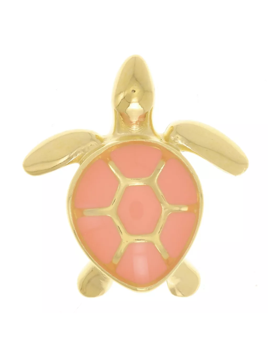 BRELOQUE - Tortue Orange - Doré à l'or fin