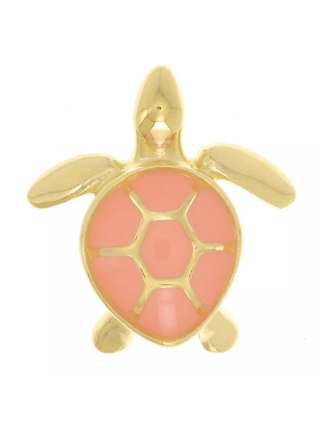 BRELOQUE - Tortue Orange - Doré à l'or fin