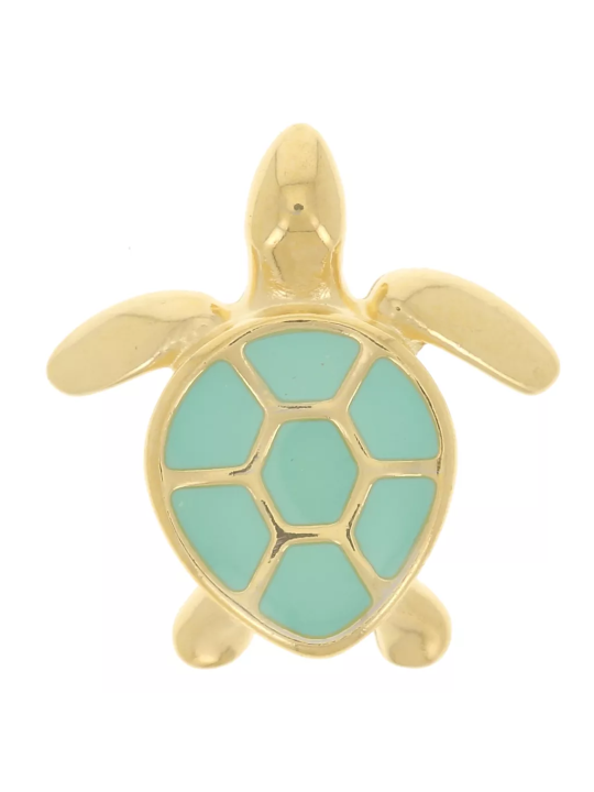 BRELOQUE - Tortue Turquoise - Doré à l'or fin