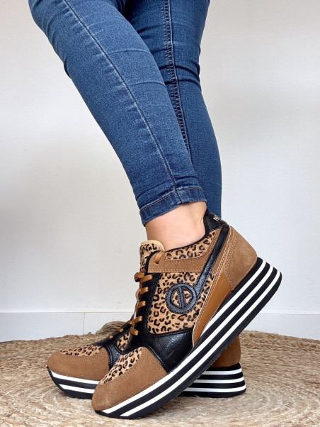 No Name - PARKO JOGGER Camel Leopard