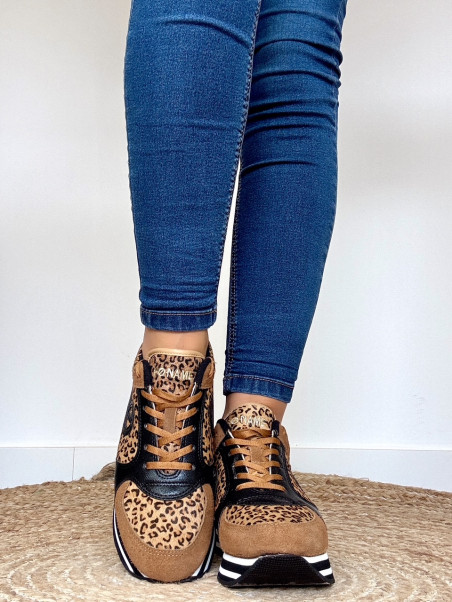 No Name - PARKO JOGGER Camel Leopard