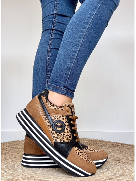 No Name - PARKO JOGGER Camel Leopard