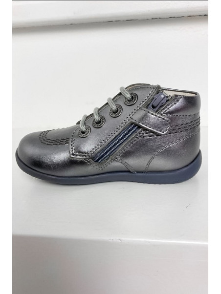 Bottines Billyzip Argent Métallisé - Kickers