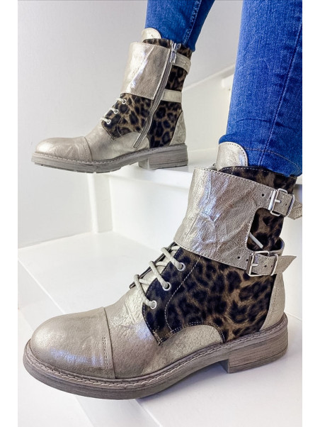 Rangers cuir léopard 6856 - Fru.it