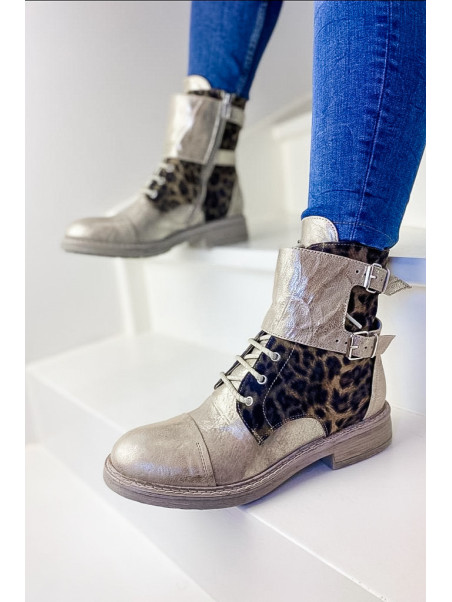 Rangers cuir léopard 6856 - Fru.it