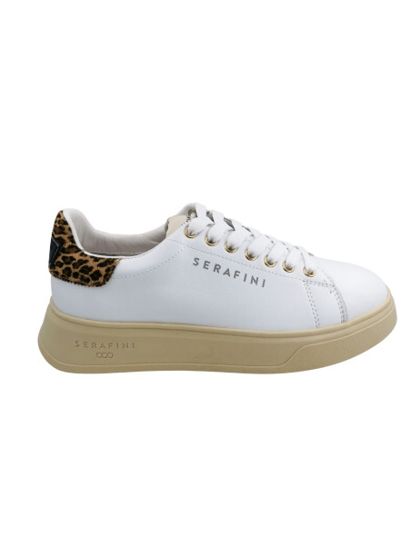 Serafini - Baskets  J.Connors White Animalier - Jeunes et Jolies