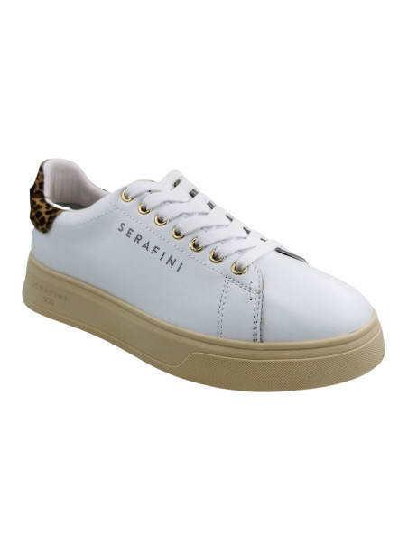 Serafini - Baskets  J.Connors White Animalier - Jeunes et Jolies