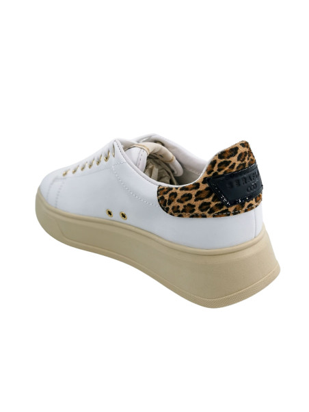 Serafini - Baskets  J.Connors White Animalier - Jeunes et Jolies